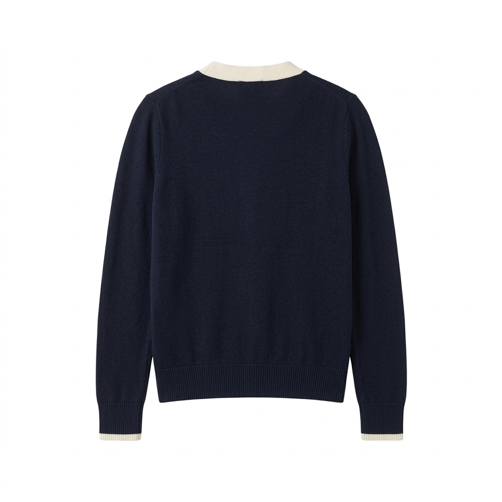 Tory Burch Simone Cardigan Navy SOLD - Picture 2 of 8